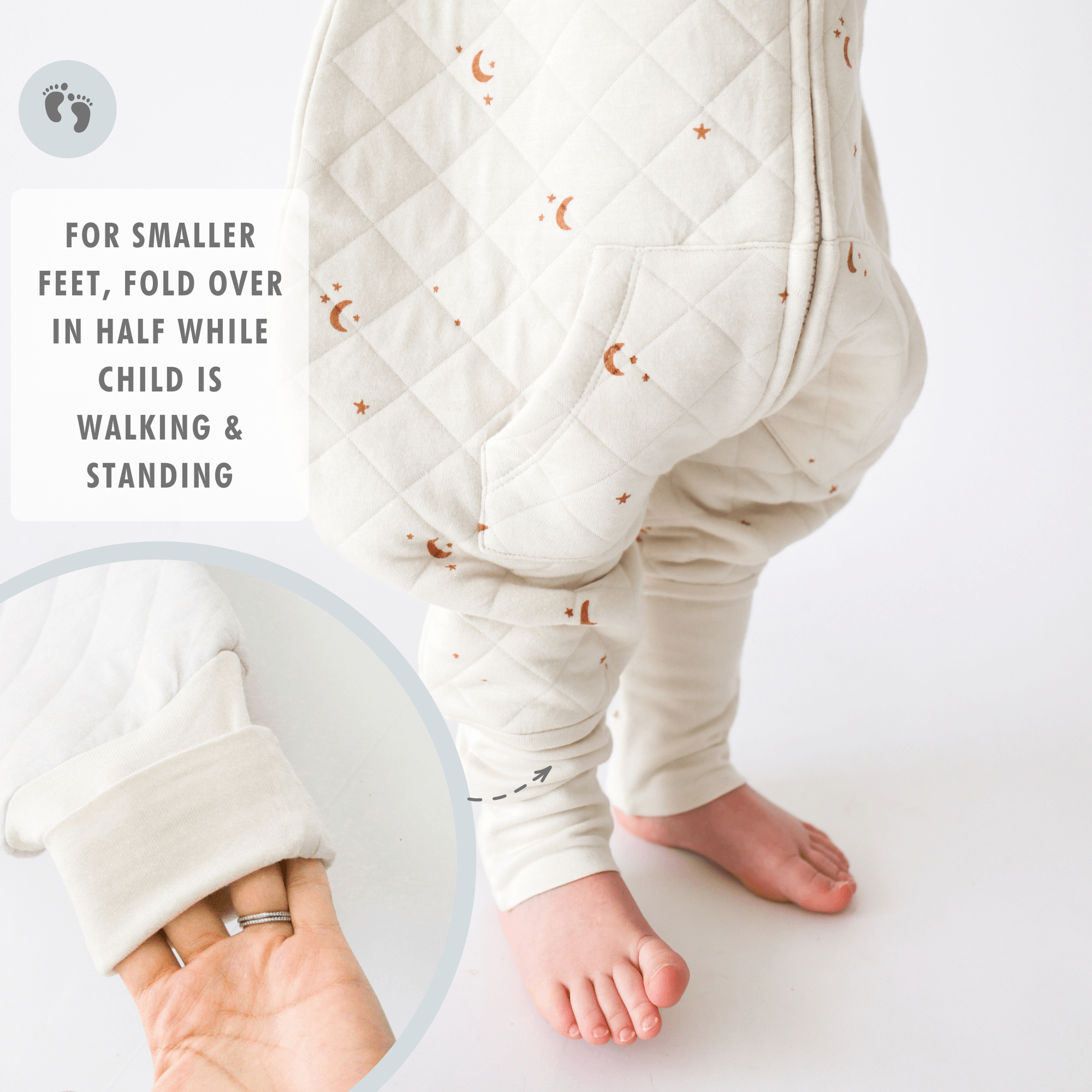 Tealbee Dreamsie. for smaller feet, fold over in half while child is walking and standing