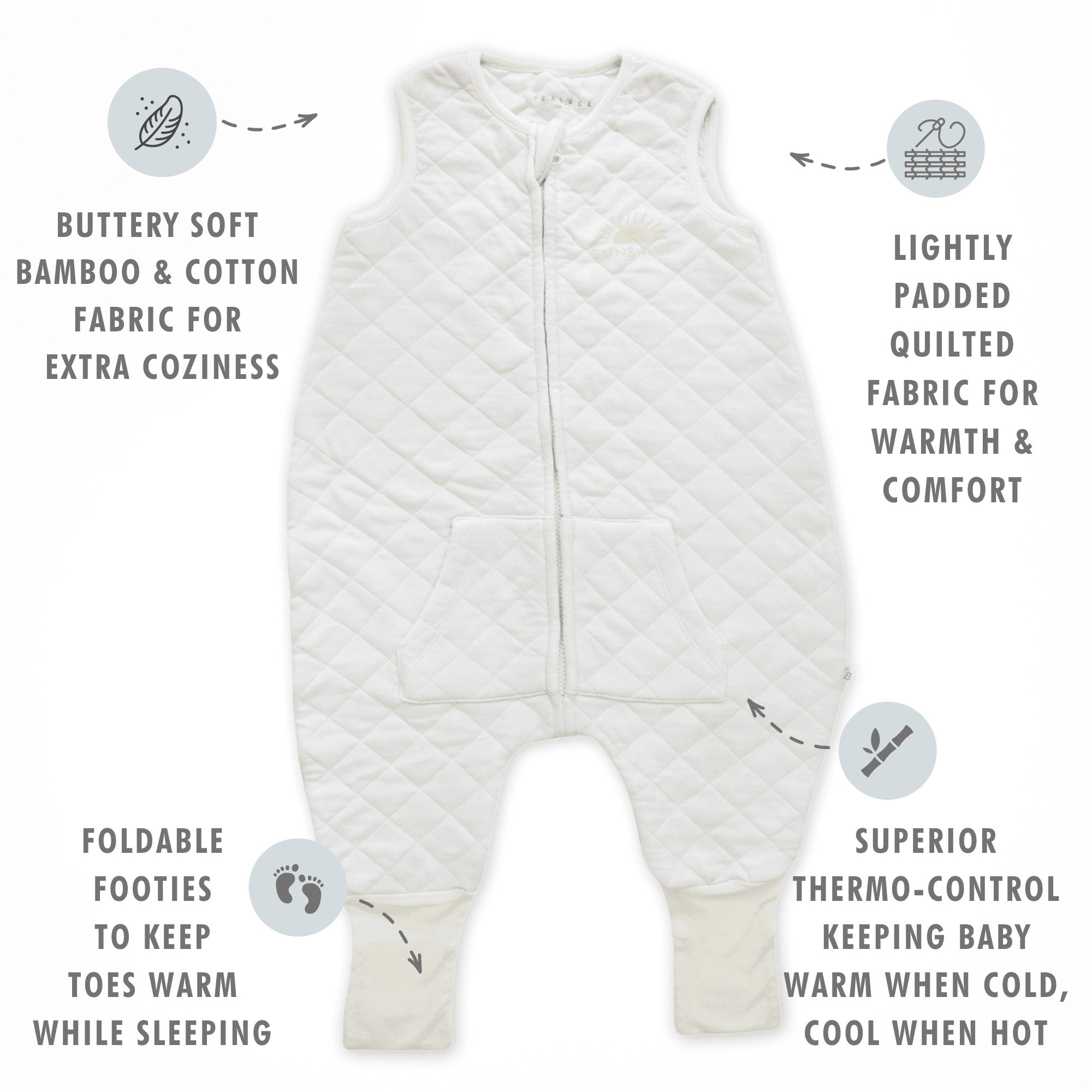 SUNSHINE DREAMSUITS SLEEP SACK FOR TODDLERS