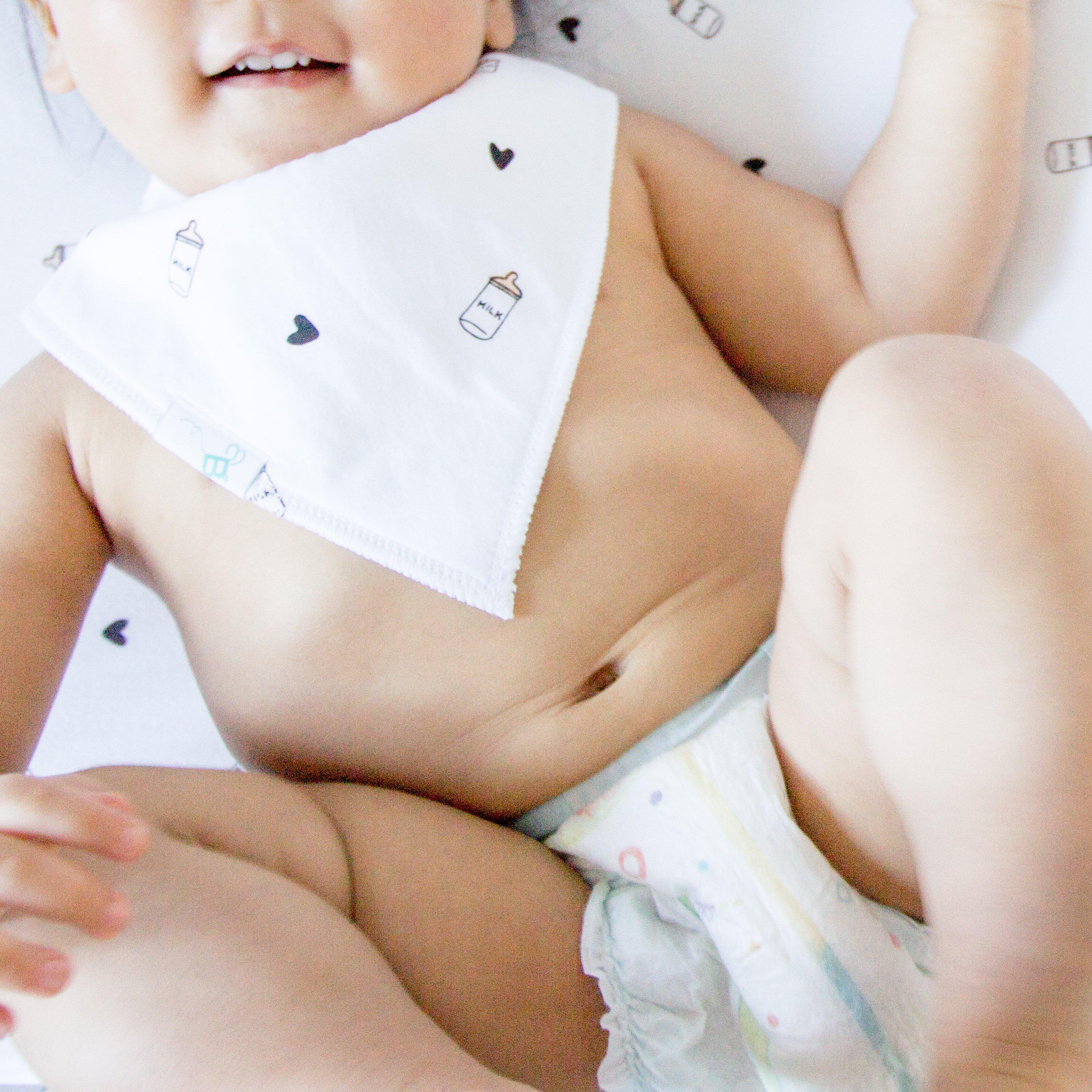 Bamboo & Organic Cotton Bandana Bibs - Tealbee