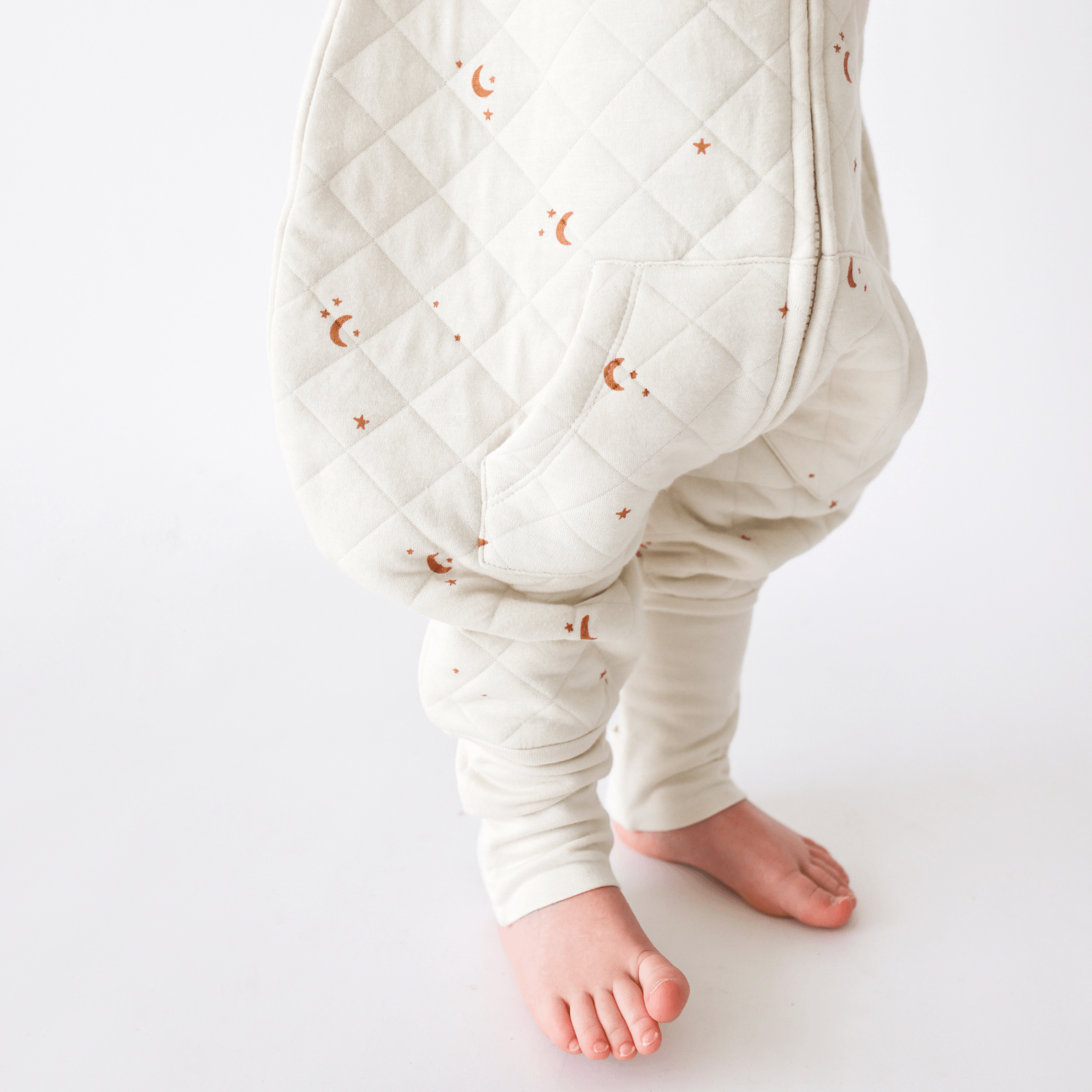 Close up of Tealbee Dreamsuit Sleep Sack Foldable Footies