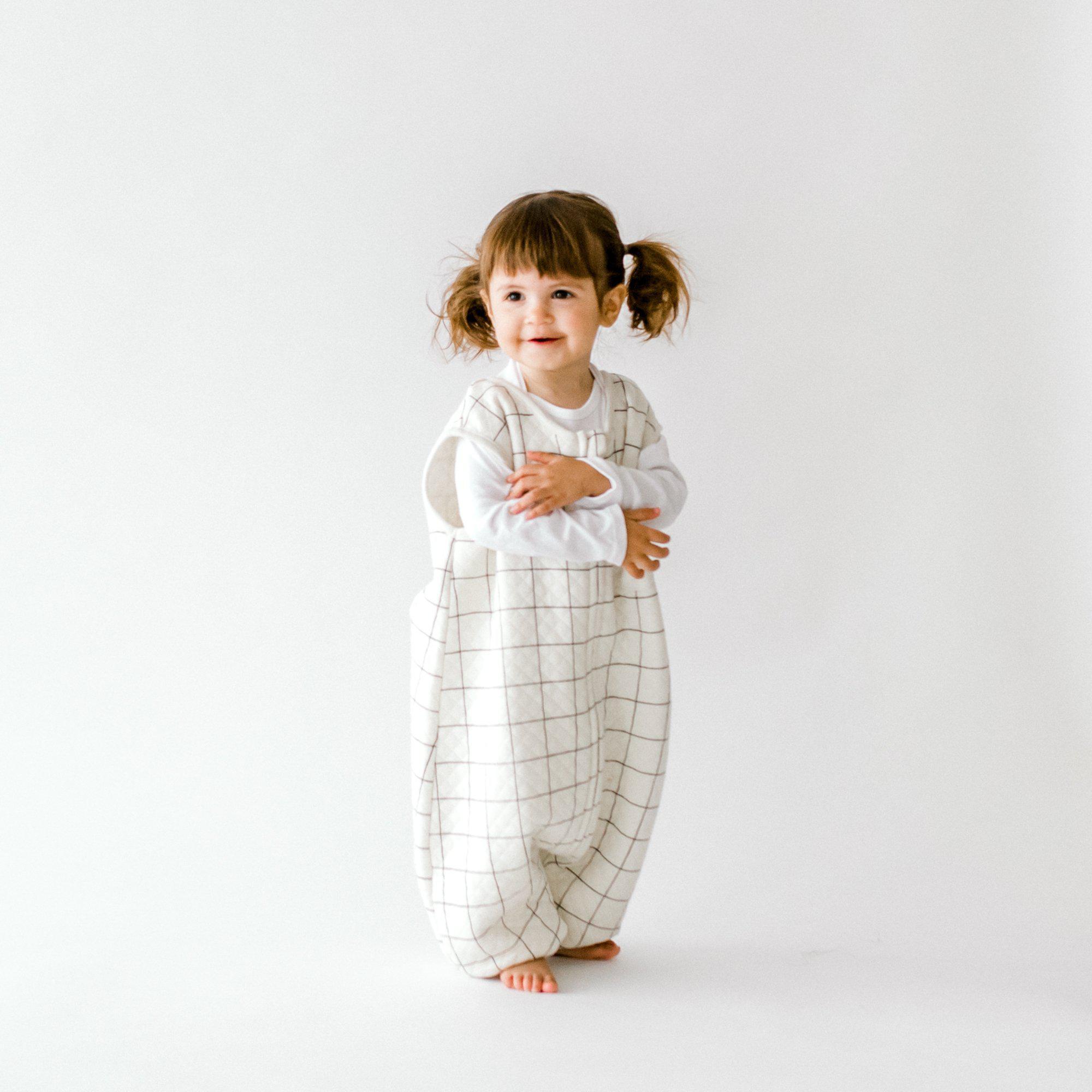 Tealbee Dreamsuit Checkered 0.8 TOG Wearable blanket Available sizes from 12m to 4t
