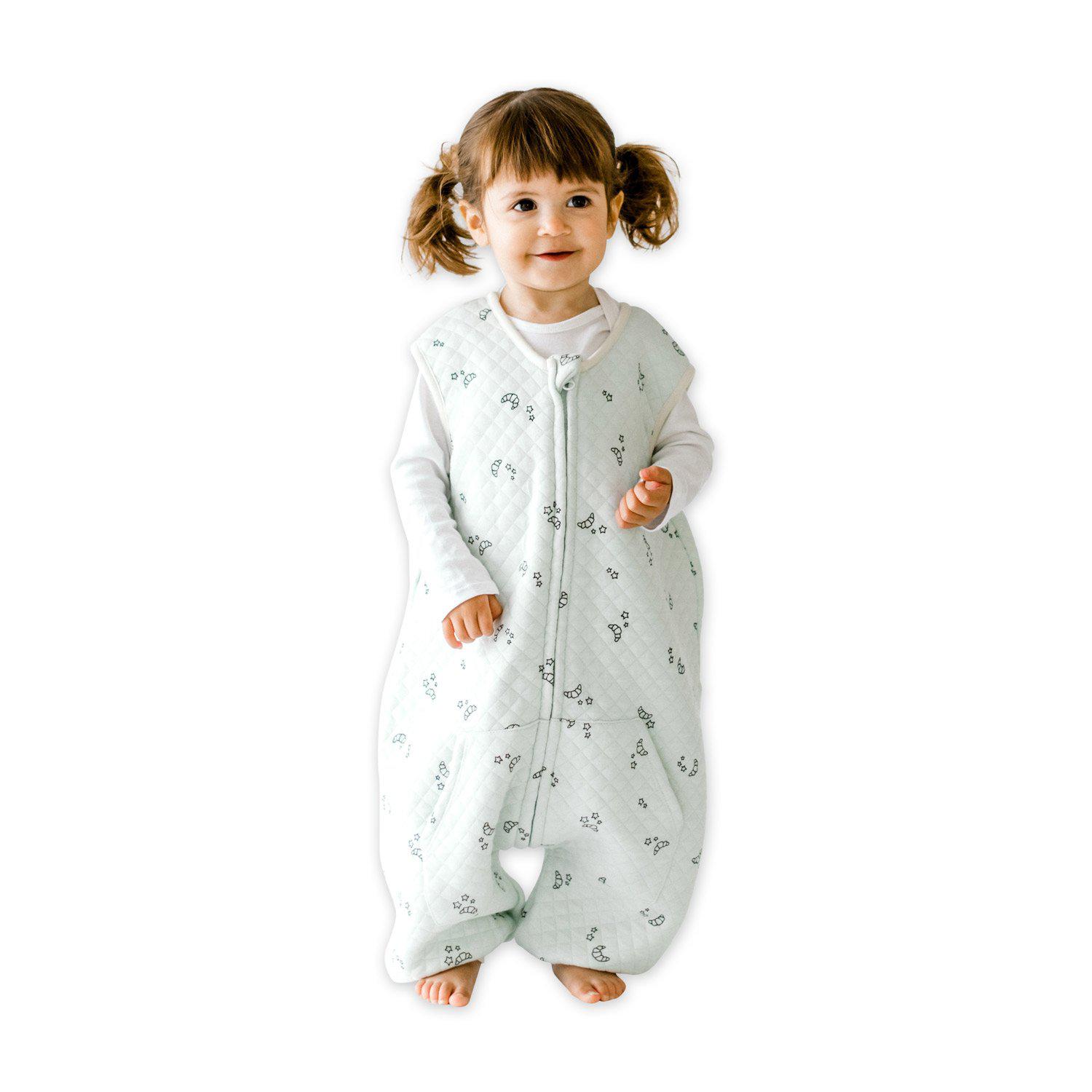 Baby wearing Tealbee Croissant Dreamsuit Toddler Sleep Sack 0.8 TOG