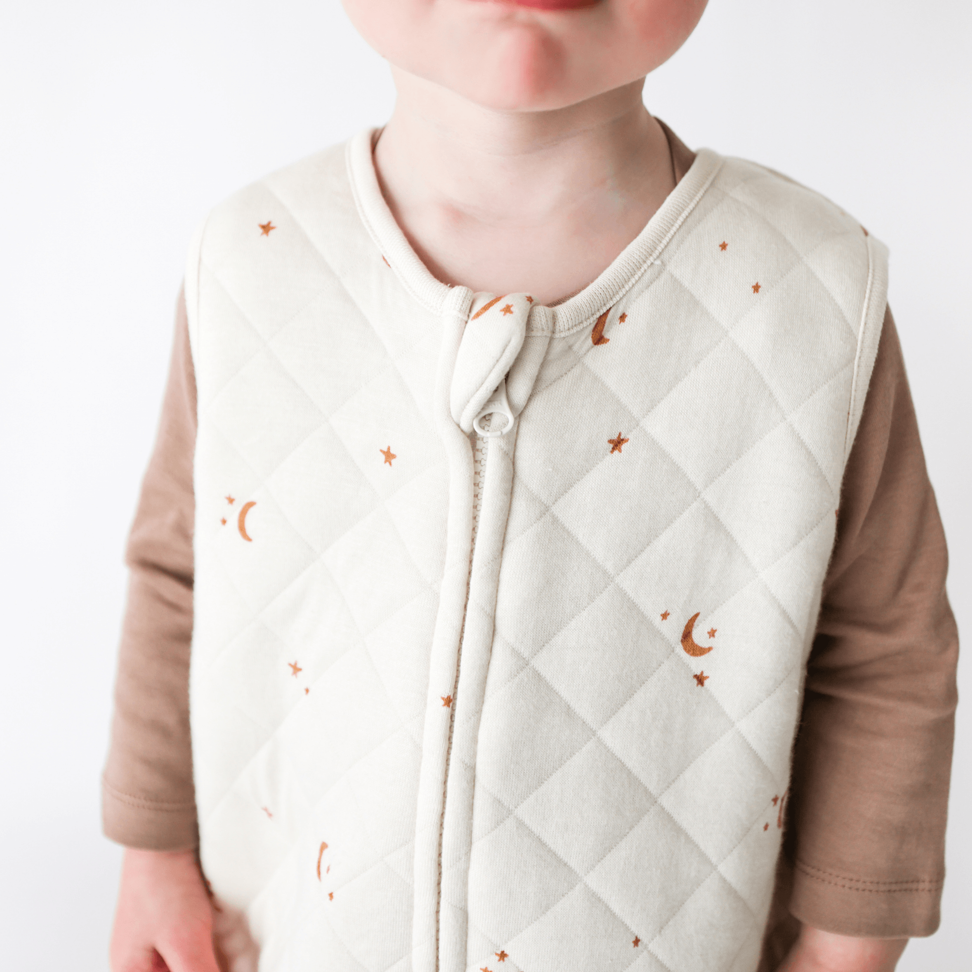 Close up of Tealbee Moon & Stars Dreamsuit 1.2 TOG